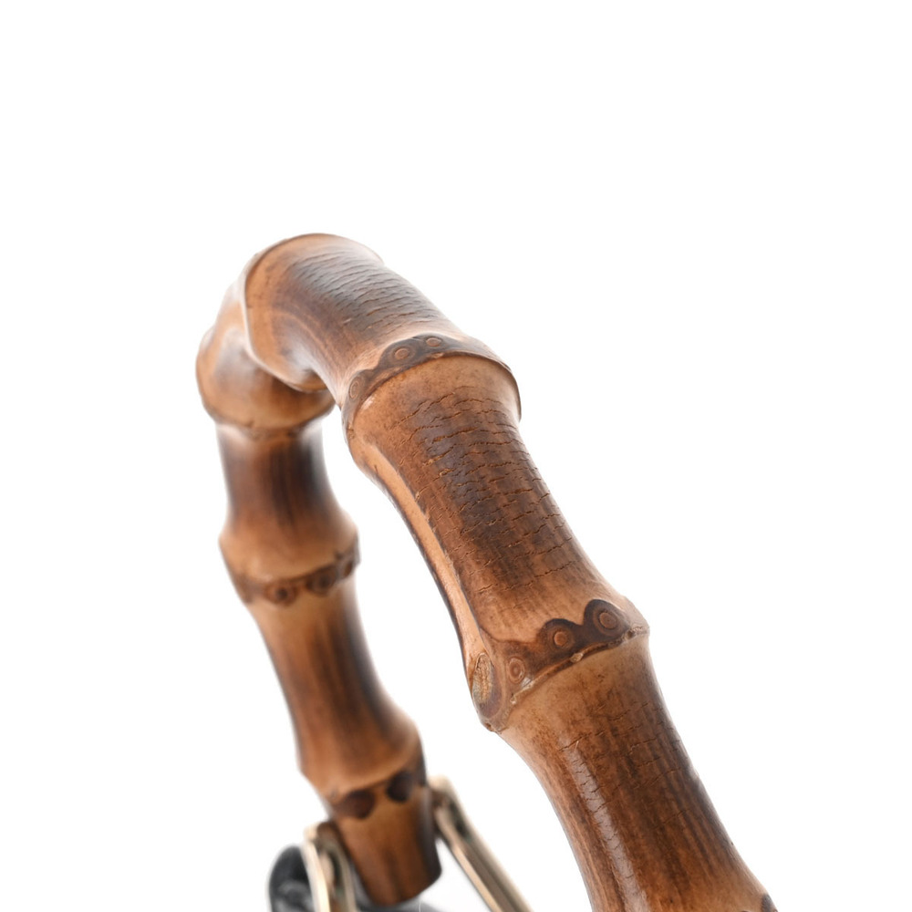 Gucci Shopper Bag 2way Top Handle Bamboo Black Leather - Picture 5 of 11